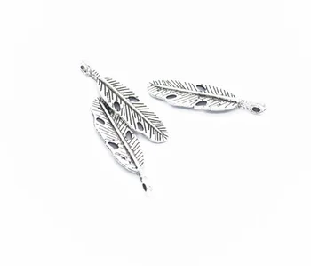 100pcs fashion feather charm pendants 28*7mm Antique silver Supply craft Jewelry earring bracelet necklace anklet Component
100pcs fashion feather charm pendants 28*7mm Antique silver Supply craft Jewelry earring bracelet necklace anklet Component