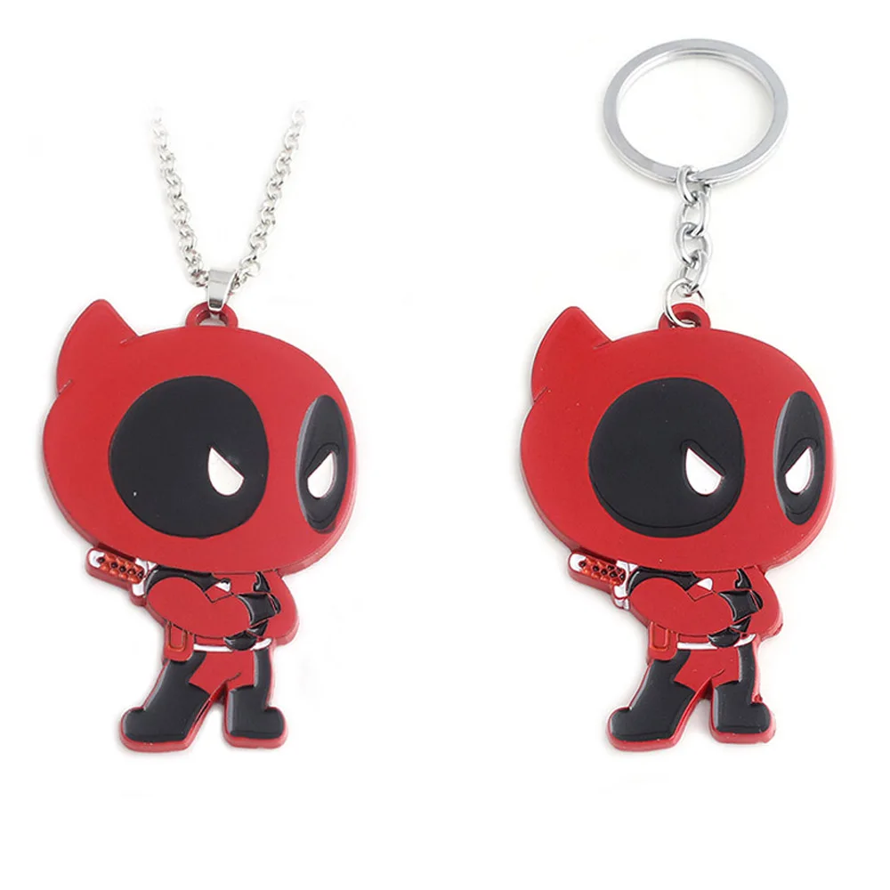 RJ Hot Sale Hero Cute Cartoon Deadpool Doll Figure Pendant Kids Necklace DEADPOOL Boys Girl Men Toys Choker Key Chain keyring
RJ Hot Sale Hero Cute Cartoon Deadpool Doll Figure Pendant Kids Necklace DEADPOOL Boys Girl Men Toys Choker Key Chain keyring