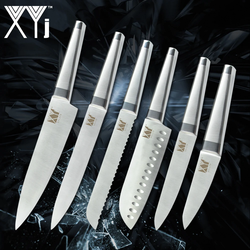 XYj 6pcs Stainless Steel Kitchen Cooking Set 8'' 7'' 5'' 3.5'' Chef Bread Slicing Santoku Utility Paring Knife Kitchen Accessory
XYj 6pcs Stainless Steel Kitchen Cooking Set 8'' 7'' 5'' 3.5'' Chef Bread Slicing Santoku Utility Paring Knife Kitchen Accessory