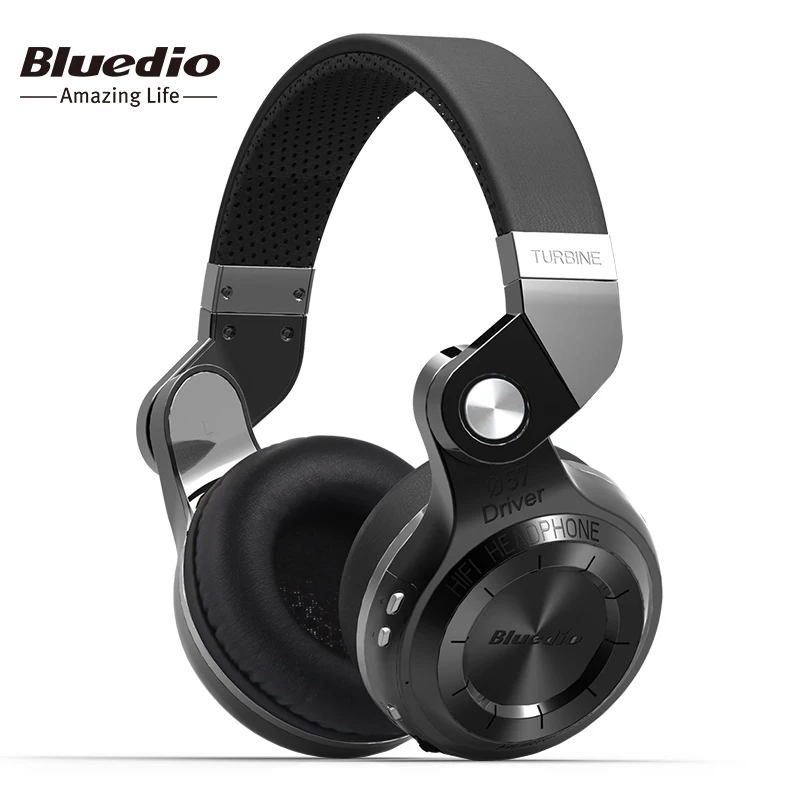 Image Bluedio T2 Bluetooth Moblie Headphones with Microphone earphones Support music