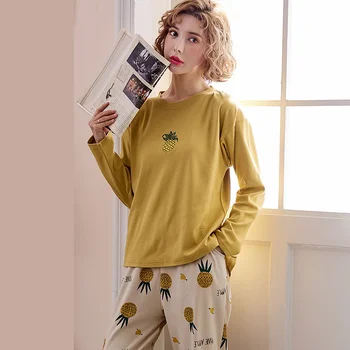 Big Yards M-XXL Women Pajamas Set Spring Autumn Long Sleeve Pyjamas Pure Cotton Women Sleepwear Cute Cartoon Pijamas Mujer
Big Yards M-XXL Women Pajamas Set Spring Autumn Long Sleeve Pyjamas Pure Cotton Women Sleepwear Cute Cartoon Pijamas Mujer