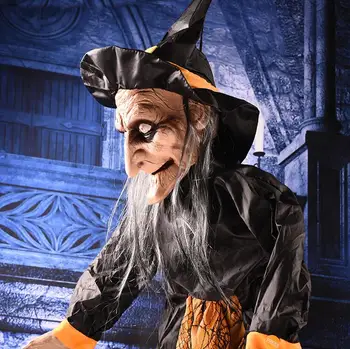 New arrival Large size 145cm Witch Horrible Halloween Lightning and voice Hanging Witch ghost sensing for Haunted house decor
New arrival Large size 145cm Witch Horrible Halloween Lightning and voice Hanging Witch ghost sensing for Haunted house decor