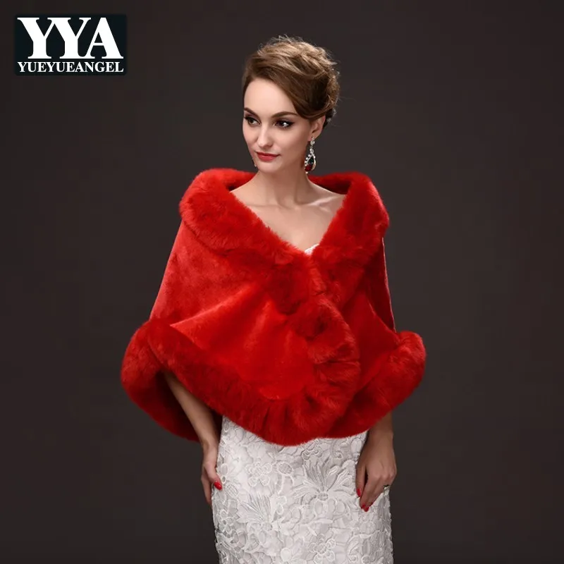 Winter Ladies Warm Faux Fur Cape Formal Party Outwear Short Scarf Tippet Women Black Red Casual Coat Bridal Wedding Wraps Poncho
Winter Ladies Warm Faux Fur Cape Formal Party Outwear Short Scarf Tippet Women Black Red Casual Coat Bridal Wedding Wraps Poncho