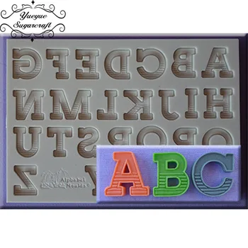 

Yueyue Sugarcraft 1 piece Capital/Letter/Number silicone mold fondant mold cake decorating tools chocolate gumpaste mold