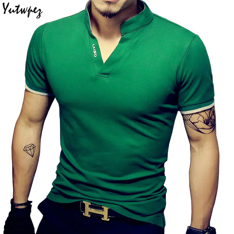 2019 Summer Brand Tshirt Men Stand Collar Fashion Solid Color Short Sleeve Men Casual Slim Fit Men Top Tees Shirts Breathable
2019 Summer Brand Tshirt Men Stand Collar Fashion Solid Color Short Sleeve Men Casual Slim Fit Men Top Tees Shirts Breathable