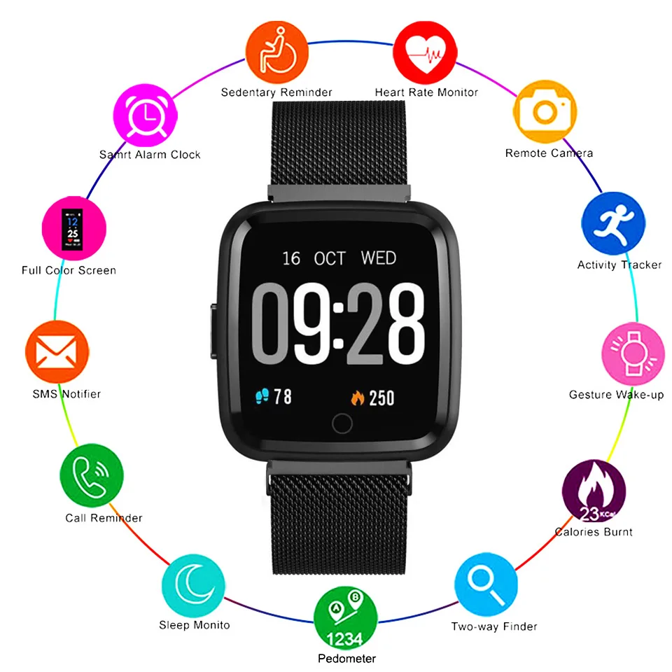H&A Y7 Smart watch Bracelet Blood Pressure Oxygen Sport Tracker Smartwatch Waterproof Heart Rate Monitor Wristband For Men Women
H&A Y7 Smart watch Bracelet Blood Pressure Oxygen Sport Tracker Smartwatch Waterproof Heart Rate Monitor Wristband For Men Women