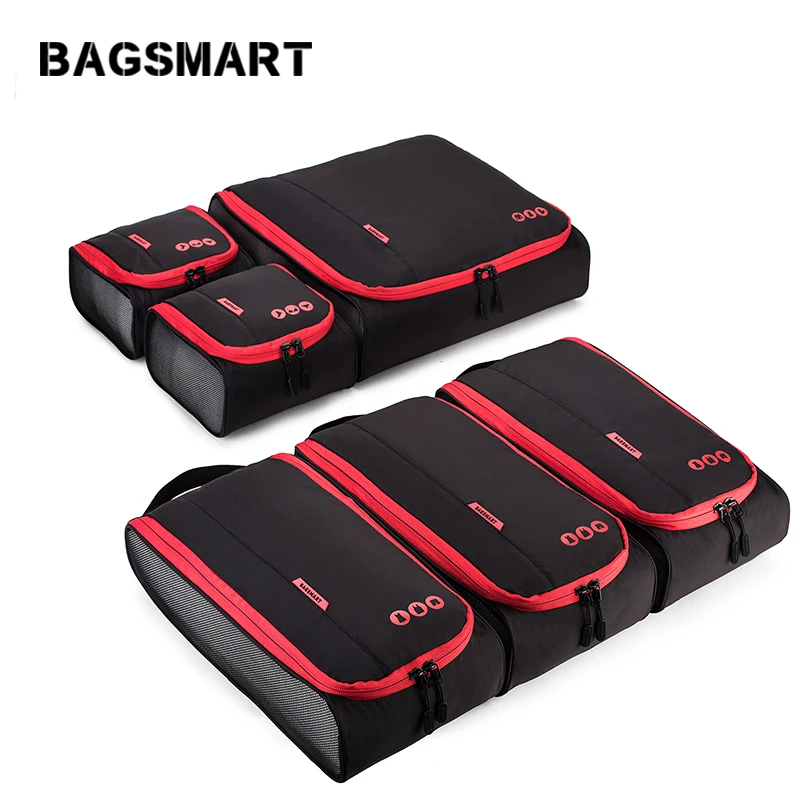 BAGSMART 6 Pcs Travel Accessories Packing Cubes Luggage Packing Organizers Bag for Shirt Clothes Underwear Fit 24" Suitcase
BAGSMART 6 Pcs Travel Accessories Packing Cubes Luggage Packing Organizers Bag for Shirt Clothes Underwear Fit 24" Suitcase
