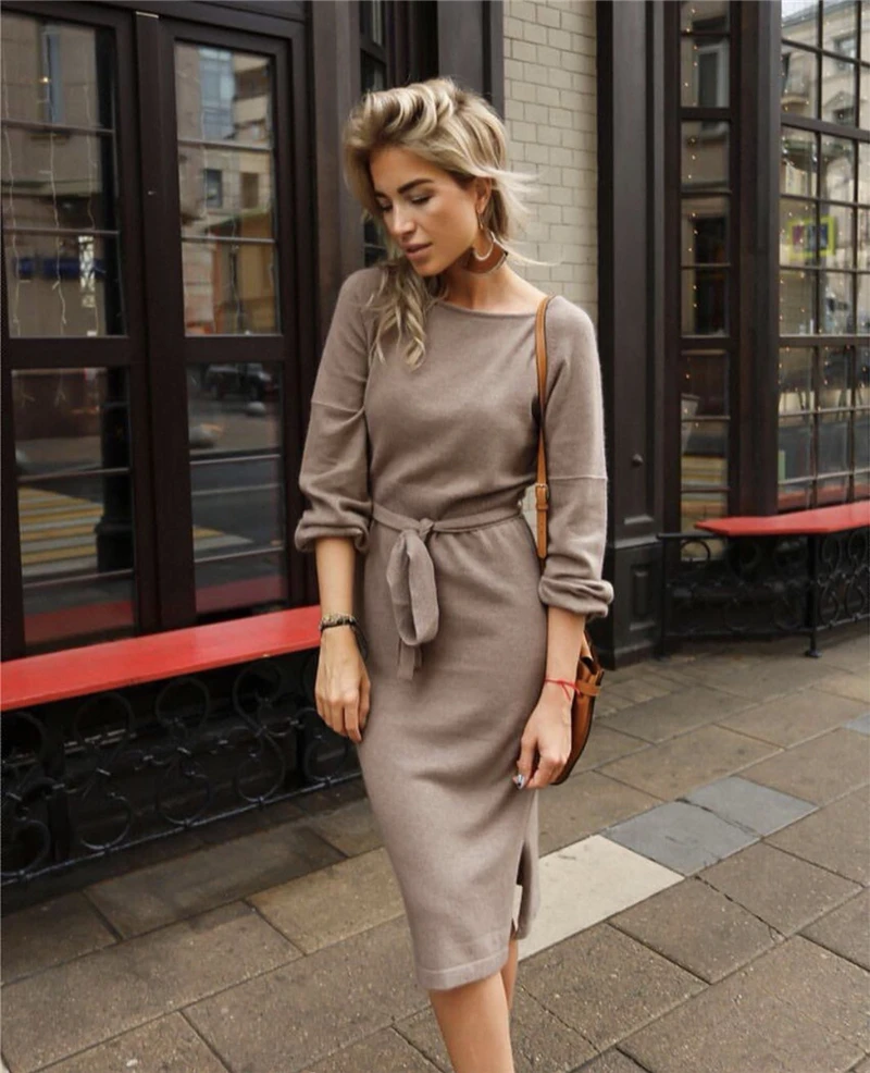 Women Dress Vadim New Arrival Wool Dress 2018 Cashmere Knit Women High Waist A Word Round Neck Long Section Split Sleeve Female
Women Dress Vadim New Arrival Wool Dress 2018 Cashmere Knit Women High Waist A Word Round Neck Long Section Split Sleeve Female