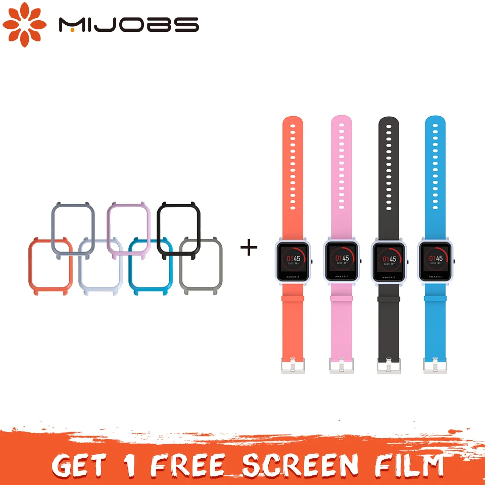 Силиконовый ремешок Mijobs 20 мм для Xiaomi Huami Amazfit GTR Bip BIT PACE Lite gts | Электроника