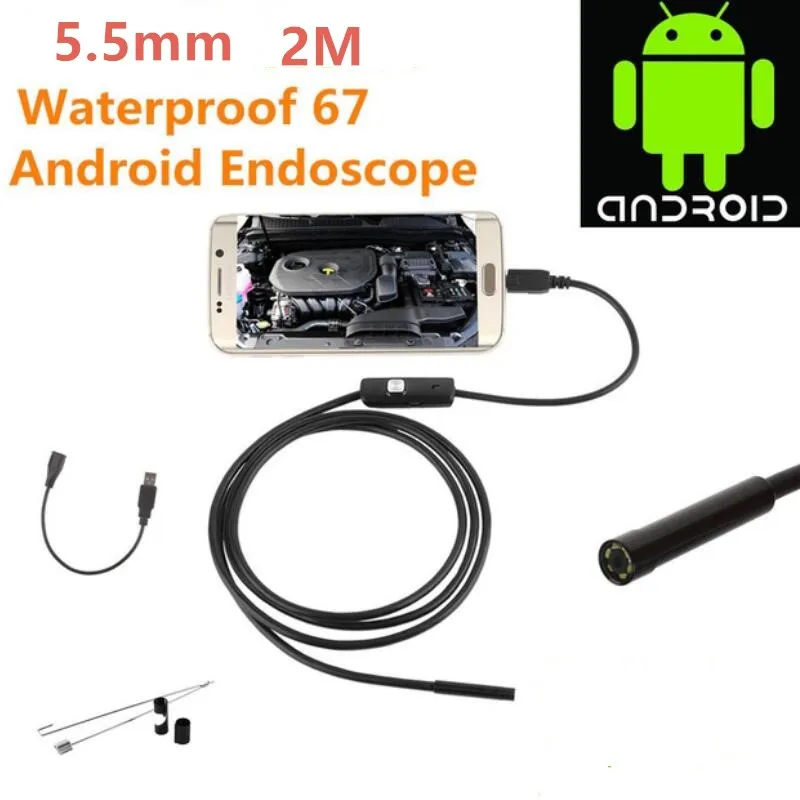 720P Tube Endoscope 5.5mm 2M Micro USB HD Camera Borescope Inspection For PC Android Phone IP67 Waterproof Scope 6 White LEDs
720P Tube Endoscope 5.5mm 2M Micro USB HD Camera Borescope Inspection For PC Android Phone IP67 Waterproof Scope 6 White LEDs
