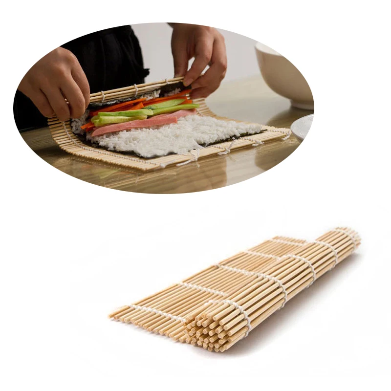 

Newly New Portable Healthy Japan Korea Home DIY Kitchen Rice Roll Maker Bamboo Sushi Mat 99