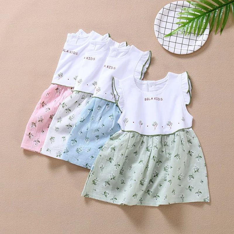 Fashion 2-5T Summer Casual Baby Girls Patchwork Design Flare Sleeve Dress Cotton Floral Print Kids Toddler Sundress
Fashion 2-5T Summer Casual Baby Girls Patchwork Design Flare Sleeve Dress Cotton Floral Print Kids Toddler Sundress