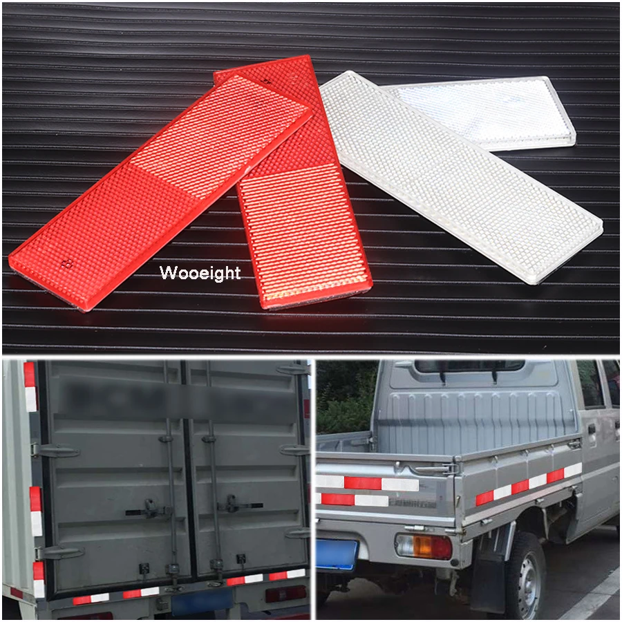 Wooeight 2Pcs 15*5cm Truck Motorcycle Adhesive Rectangle Plastic Reflector Reflective Warning Plate Stickers Rear Bumper Strips
Wooeight 2Pcs 15*5cm Truck Motorcycle Adhesive Rectangle Plastic Reflector Reflective Warning Plate Stickers Rear Bumper Strips