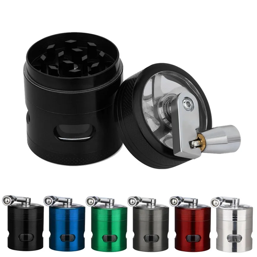 4-layer Herb Tobacco Spice Metal Mills Tobacco Grinder Graters Cursher Hand Crank Muller Mill Pollinator Smoking Accessories D#3
4-layer Herb Tobacco Spice Metal Mills Tobacco Grinder Graters Cursher Hand Crank Muller Mill Pollinator Smoking Accessories D#3