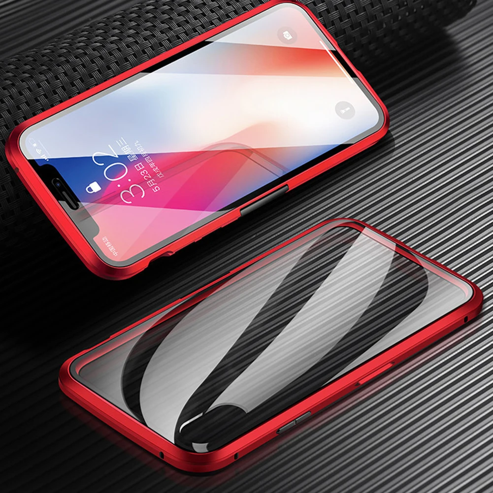 Tempered Glass Magnetic Case Holder for iPhone X XS MAX XR Magnet Adsorption Double Sided Glass Cover for iPhone 7 8 Plus Coque
Tempered Glass Magnetic Case Holder for iPhone X XS MAX XR Magnet Adsorption Double Sided Glass Cover for iPhone 7 8 Plus Coque