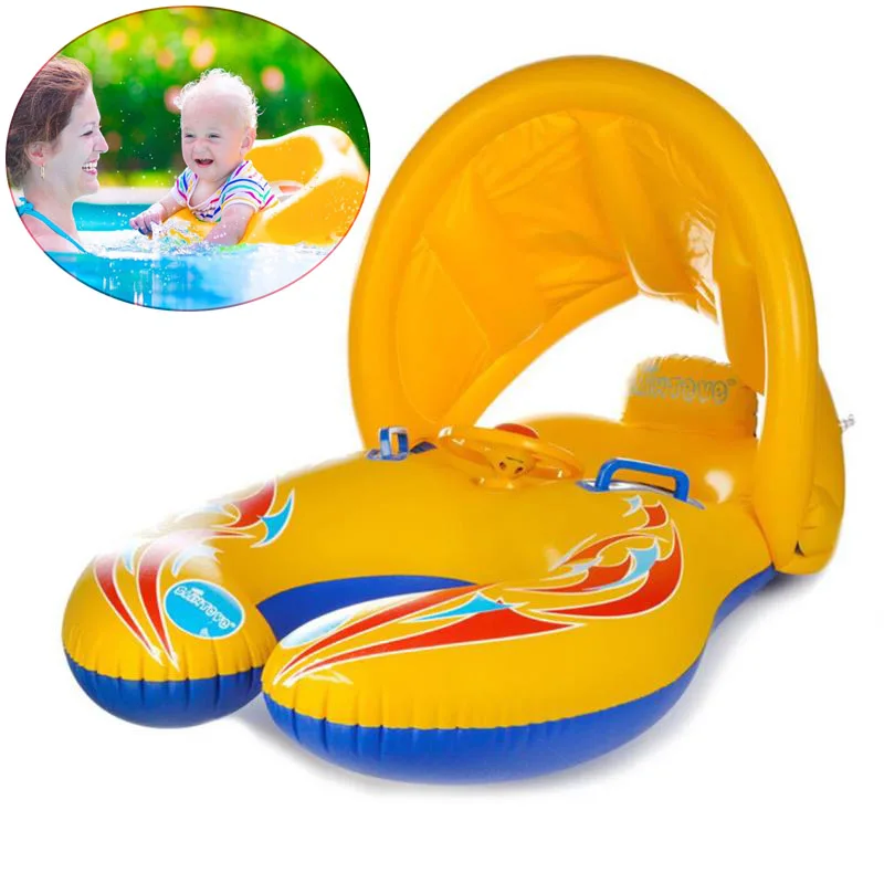 Inflatable Baby Pool Float Neck Ring With Subshade Mother Children Swim Circle Inflatable Safety Swimming Ring Float Seat
Inflatable Baby Pool Float Neck Ring With Subshade Mother Children Swim Circle Inflatable Safety Swimming Ring Float Seat