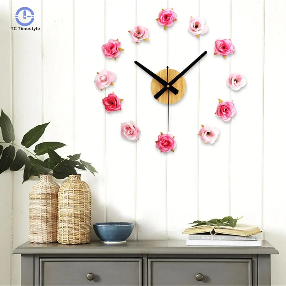 Wall Clocks For Home Room Decor Romantic Rose Wall Clock 3d Diy Elegance Floral Rural Style Sticker Needle Quartz Wooden Watch
Wall Clocks For Home Room Decor Romantic Rose Wall Clock 3d Diy Elegance Floral Rural Style Sticker Needle Quartz Wooden Watch