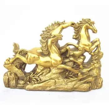 9" China Feng Shui Brass Auspicious Wealth Success 3 Running Horse Animal Statue
9" China Feng Shui Brass Auspicious Wealth Success 3 Running Horse Animal Statue