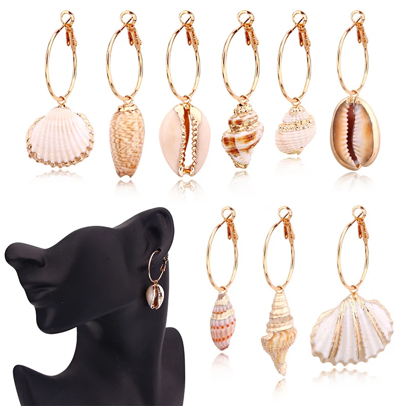 Dangle Beach Vintage 1Pair Gold Color Drop Summer 2019 Bohemia Conch Women Round Elegant Shell New Earrings Fashion Jewelry
Dangle Beach Vintage 1Pair Gold Color Drop Summer 2019 Bohemia Conch Women Round Elegant Shell New Earrings Fashion Jewelry