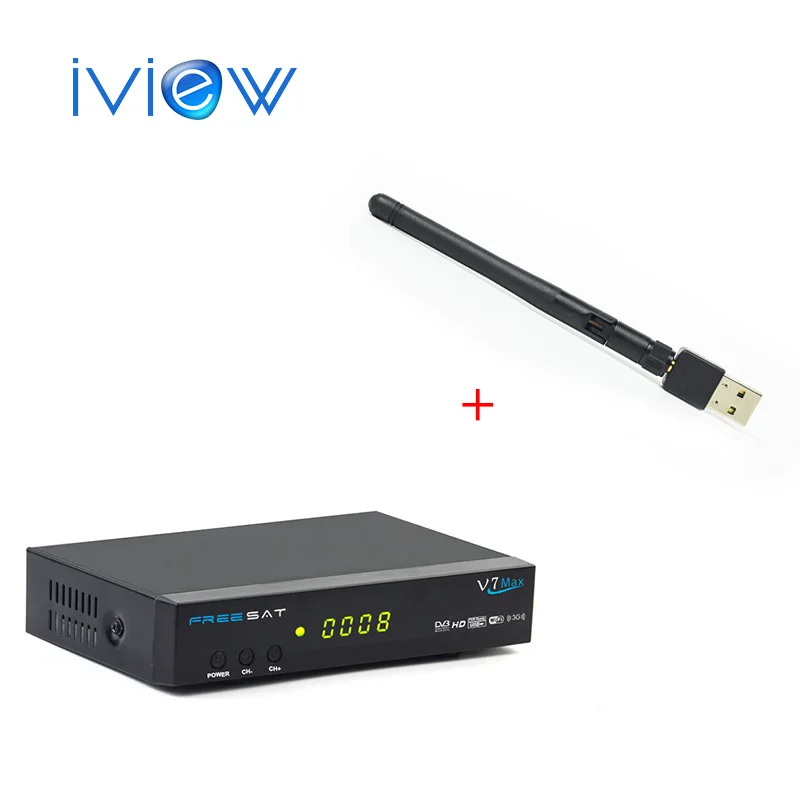 

In Stock FREESAT V7 Max Satellite Receiver Included 1pc USB WIFI 1080P FULL HD DVB-S2 Support Cccam Newcam YouTube Youporn
