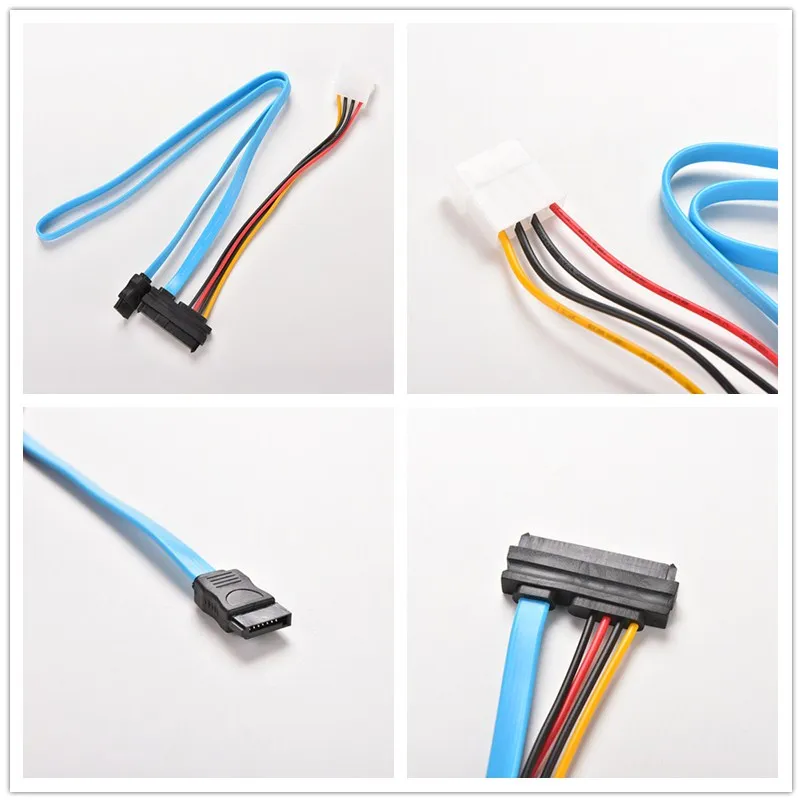 7 Pin Blue SATA Serial Female ATA to SAS 29 Pin Connector Cable &Male Power Cable Adapter Converter for Hard Disk Drive 1Pcs
7 Pin Blue SATA Serial Female ATA to SAS 29 Pin Connector Cable &Male Power Cable Adapter Converter for Hard Disk Drive 1Pcs
