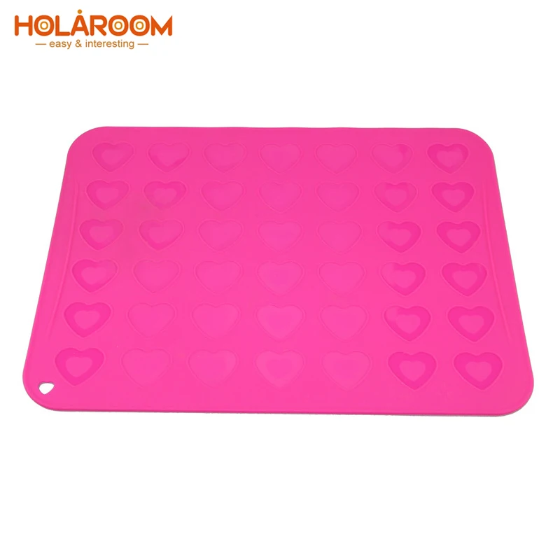 Silicone Pastry Oven Baking Mould Sheet Mat Macaron Heart-Shaped Baking Mat 42-Cavity DIY Cookie Mold Baking Mat Baking Tools
Silicone Pastry Oven Baking Mould Sheet Mat Macaron Heart-Shaped Baking Mat 42-Cavity DIY Cookie Mold Baking Mat Baking Tools