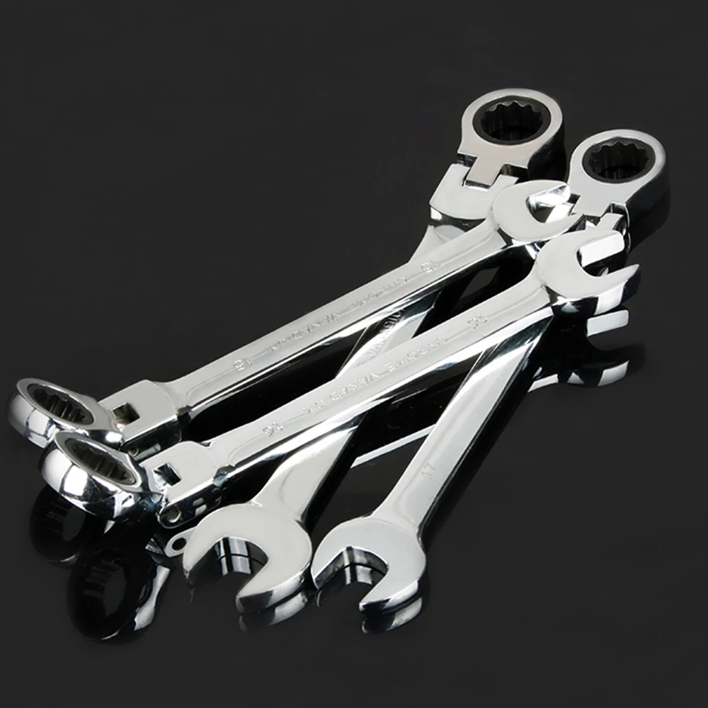 Keys Set Ratchet Wrench 6-24mm Wrenches Hand Tools Chromed Gear Spanner Flexible Head Car Repair Ratcheting Action Wrench
Keys Set Ratchet Wrench 6-24mm Wrenches Hand Tools Chromed Gear Spanner Flexible Head Car Repair Ratcheting Action Wrench