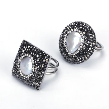 dankaishi Fashion Luxury Jewelry Freshwater Pearl Charm Ring Pave with Rhinestone Crystal Bohemian Ethnic Accessories Best Gift
dankaishi Fashion Luxury Jewelry Freshwater Pearl Charm Ring Pave with Rhinestone Crystal Bohemian Ethnic Accessories Best Gift