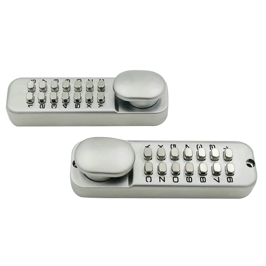 Double-sided Door Password Lock 3-7 Digit Setting Keyless Push Button Waterproof with Circular Handle 1.72mm Thickened Panel Double-sided Door Password Lock 3-7 Digit Setting Keyless Push Button Waterproof with Circular Handle 1.72mm Thickened Panel