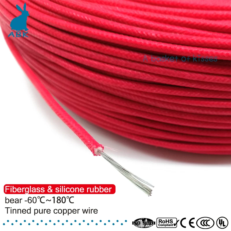50m 100m 18AWG Fiberglass silicone Rubber wire Multiple strands of pure copper wire Household Power cable
50m 100m 18AWG Fiberglass silicone Rubber wire Multiple strands of pure copper wire Household Power cable