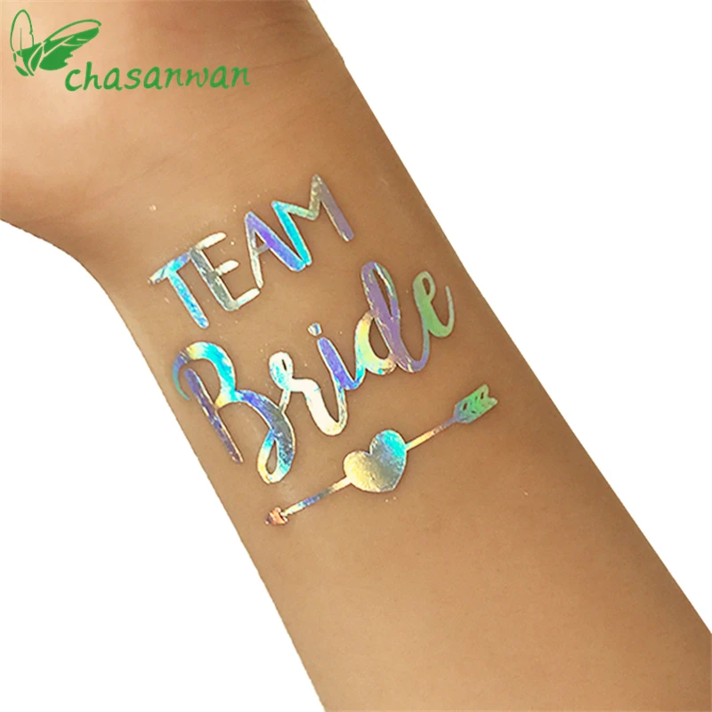 

1 Pcs Team Bride Temporary Tattoo Stickers For Bachelorette Hen Party Bridesmaid Bridal Shower Wedding Party Decoration,Q