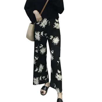 Spring Summer New Women Hong Kong Brand Retro Pants FlowersLoose Casual High Waist Pants Gilrs Nine Length Wide Leg Pants
Spring Summer New Women Hong Kong Brand Retro Pants FlowersLoose Casual High Waist Pants Gilrs Nine Length Wide Leg Pants