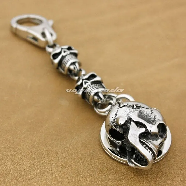 Punk Rocker Fashion Waist Pendant Solid 316L Stainless Steel Cool Men's Biker Skulls Keychain Keyring 3G002KC
Punk Rocker Fashion Waist Pendant Solid 316L Stainless Steel Cool Men's Biker Skulls Keychain Keyring 3G002KC