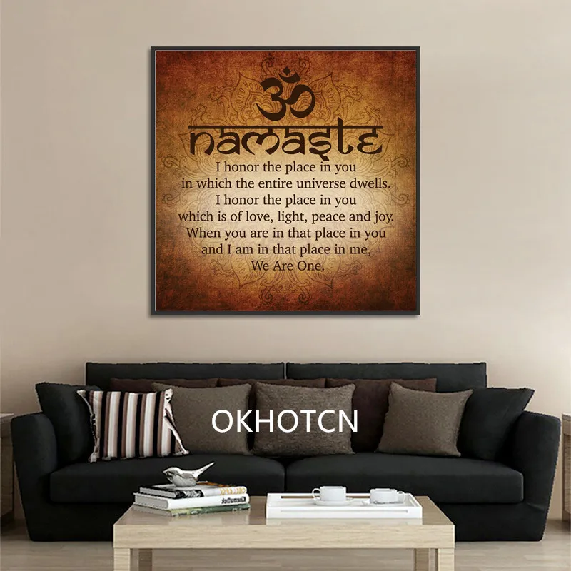Meditation-Buddha-Painting-Namaste-Quotes-Art-Calligraphy-Canvas-Print-Picture-Wall-Art-Bedroom-Decoration-Poster-Living