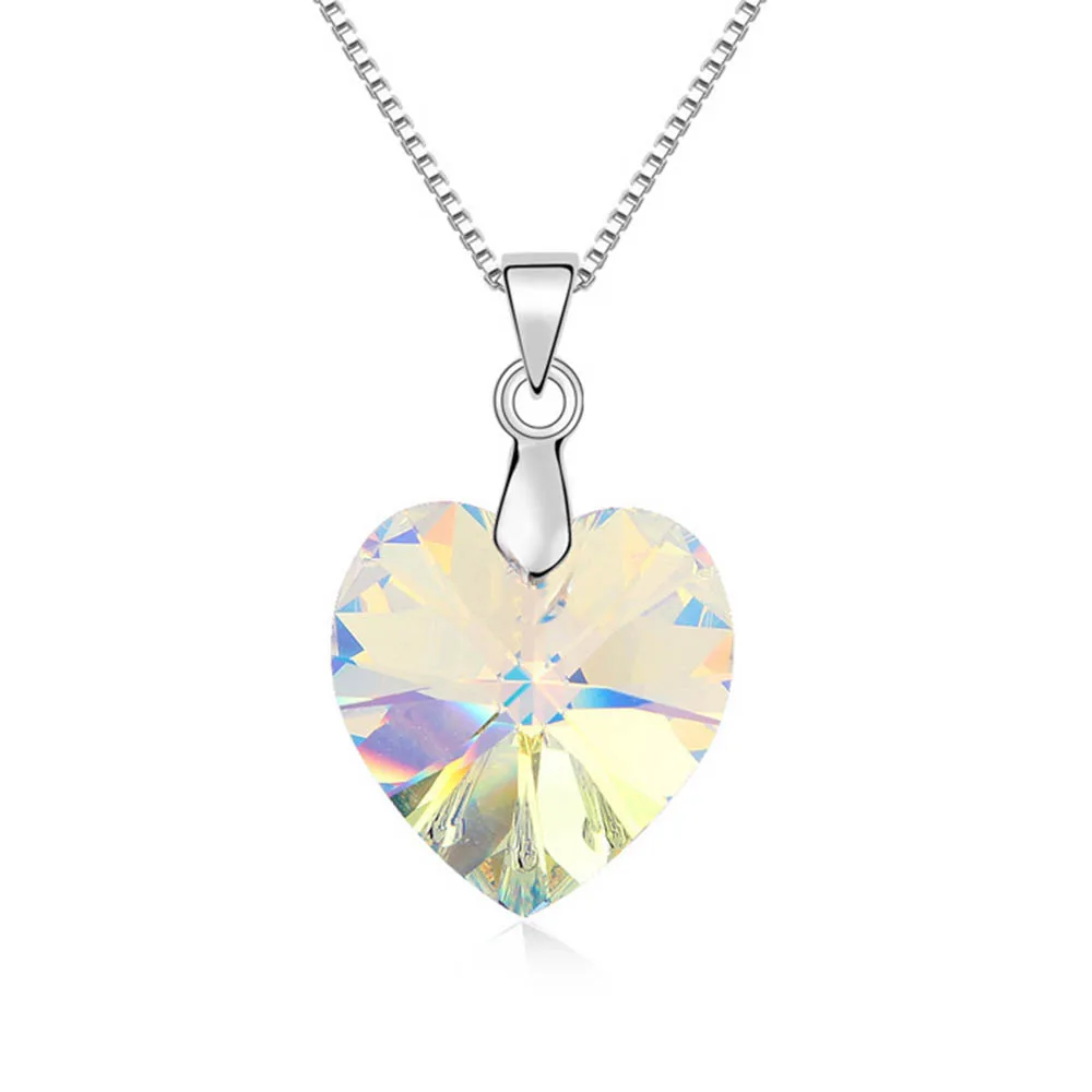 Image 100% Original Crystals from Swarovski heart pendant necklace new arrival for 2015 women christmas gift (Without BOX)