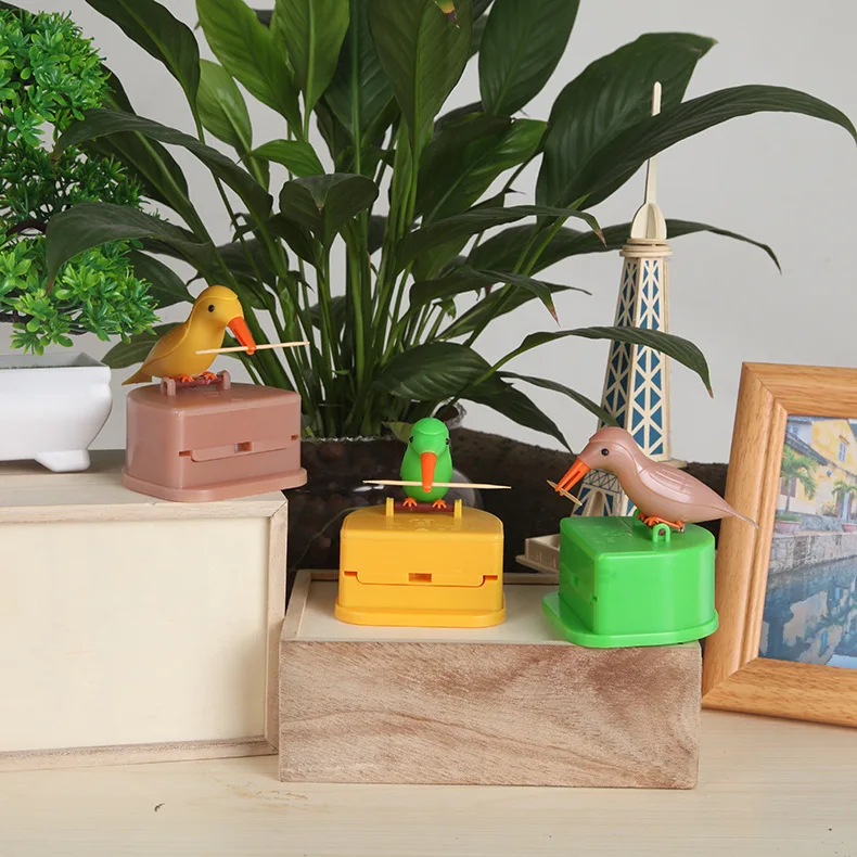 Creative automatic toothpick box bird toothpick holder household table living room cute convenient simple fun toothpick box
Creative automatic toothpick box bird toothpick holder household table living room cute convenient simple fun toothpick box
