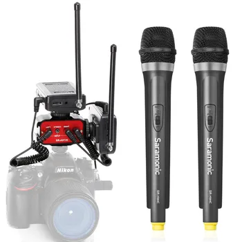 Saramonic SR-WM4CA*2 DSLR Bundle Wireless Handheld Microphone System Two Transmitters and Two Handheld Mics with Audio Adapter
Saramonic SR-WM4CA*2 DSLR Bundle Wireless Handheld Microphone System Two Transmitters and Two Handheld Mics with Audio Adapter