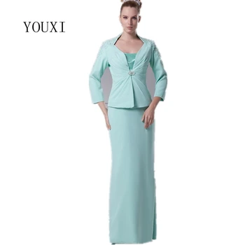 Elegant Floor Length Mint Green Mother of the Bride Dresses with Jacket 2019 New Fashion Chiffon Formal Groom Mother Dress
Elegant Floor Length Mint Green Mother of the Bride Dresses with Jacket 2019 New Fashion Chiffon Formal Groom Mother Dress