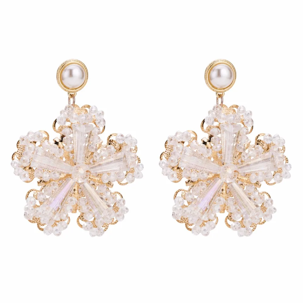 FishSheep Statement Snow Flake Clear Crystal Drop Earrings For Women Luxury Engagement Rhinestone Flower Earring Wedding Jewelry
FishSheep Statement Snow Flake Clear Crystal Drop Earrings For Women Luxury Engagement Rhinestone Flower Earring Wedding Jewelry