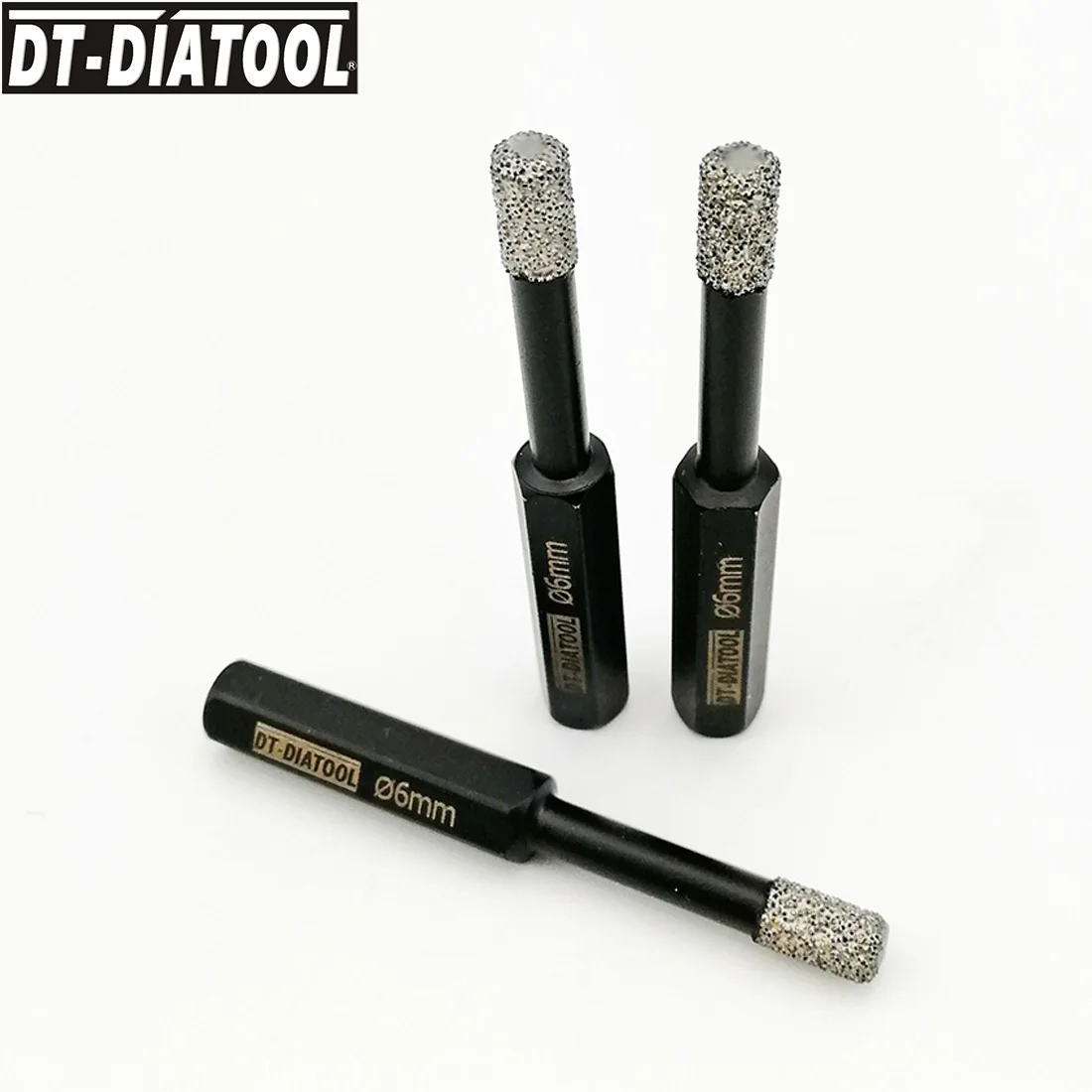 DT-DIATOOL 3 единицы диаметр 6 мм Сухой шестигранный хвостовик алмазное сверление отверстие пилы коронки Максимальная глубина бурения 30 мм для плитки мрамора
DT-DIATOOL 3 единицы диаметр 6 мм Сухой шестигранный хвостовик алмазное сверление отверстие пилы коронки Максимальная глубина бурения 30 мм для плитки мрамора