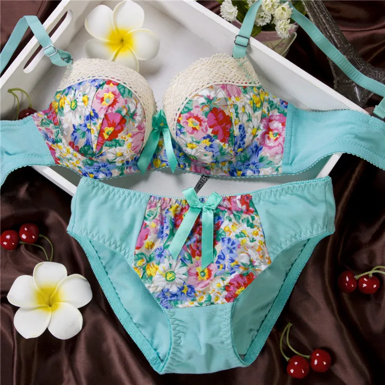 Flower Print Laceband Bra Set Lingerie Push up Sexy Bra Lovely Underwear gathering Bra Briefs Embroidery H151
Flower Print Laceband Bra Set Lingerie Push up Sexy Bra Lovely Underwear gathering Bra Briefs Embroidery H151