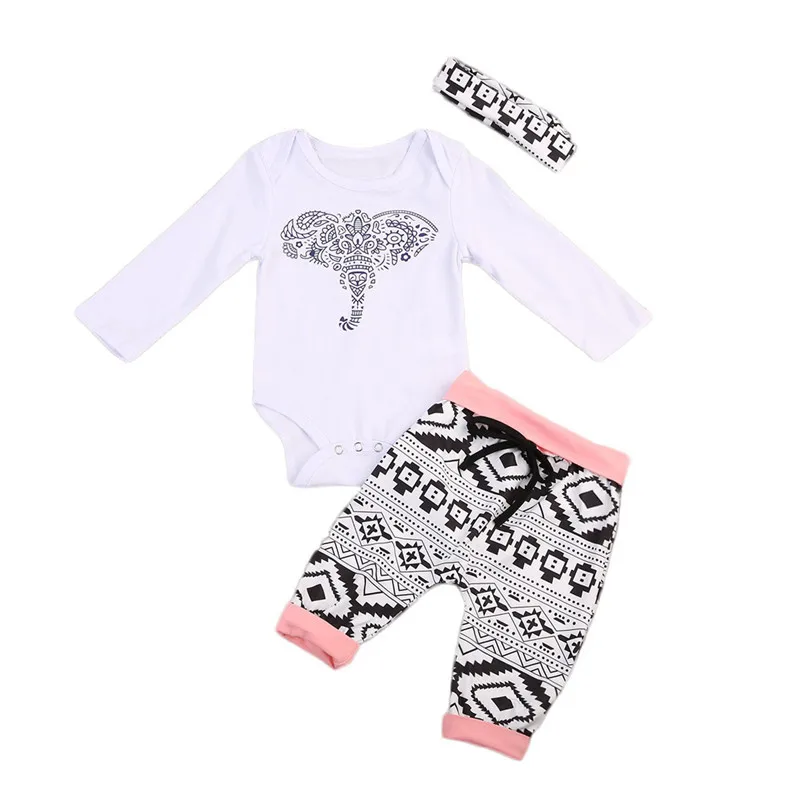 pudcoco 3PCS Newborn Baby Boy Girl clothes set long sleeve elephant bodysuit Tops+Long Pants+headband kids children Outfits Set
pudcoco 3PCS Newborn Baby Boy Girl clothes set long sleeve elephant bodysuit Tops+Long Pants+headband kids children Outfits Set