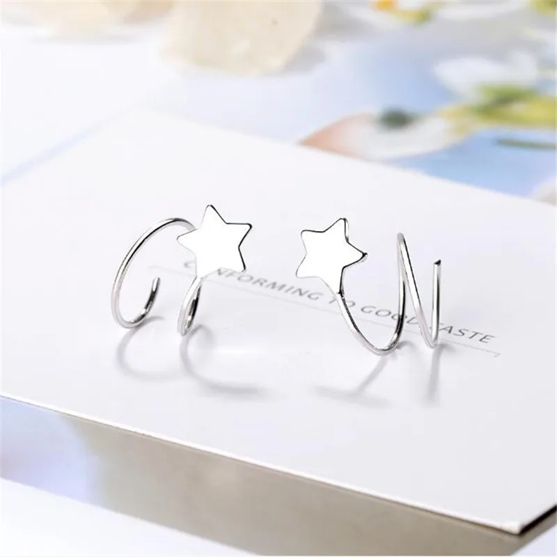 New Sweet Cute Spring Rotating Circle Pentagram Star 925 Sterling Silver Fashion Jewelry Simple Women Dangle Earrings DE446
New Sweet Cute Spring Rotating Circle Pentagram Star 925 Sterling Silver Fashion Jewelry Simple Women Dangle Earrings DE446