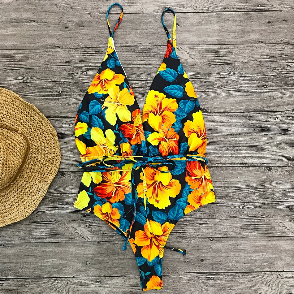 Miami Brand| Wrap String Multiway One Piece Swimsuit Sexy Deep V Backless Beach Wear Monokini Miami Brand| Wrap String Multiway One Piece Swimsuit Sexy Deep V Backless Beach Wear Monokini