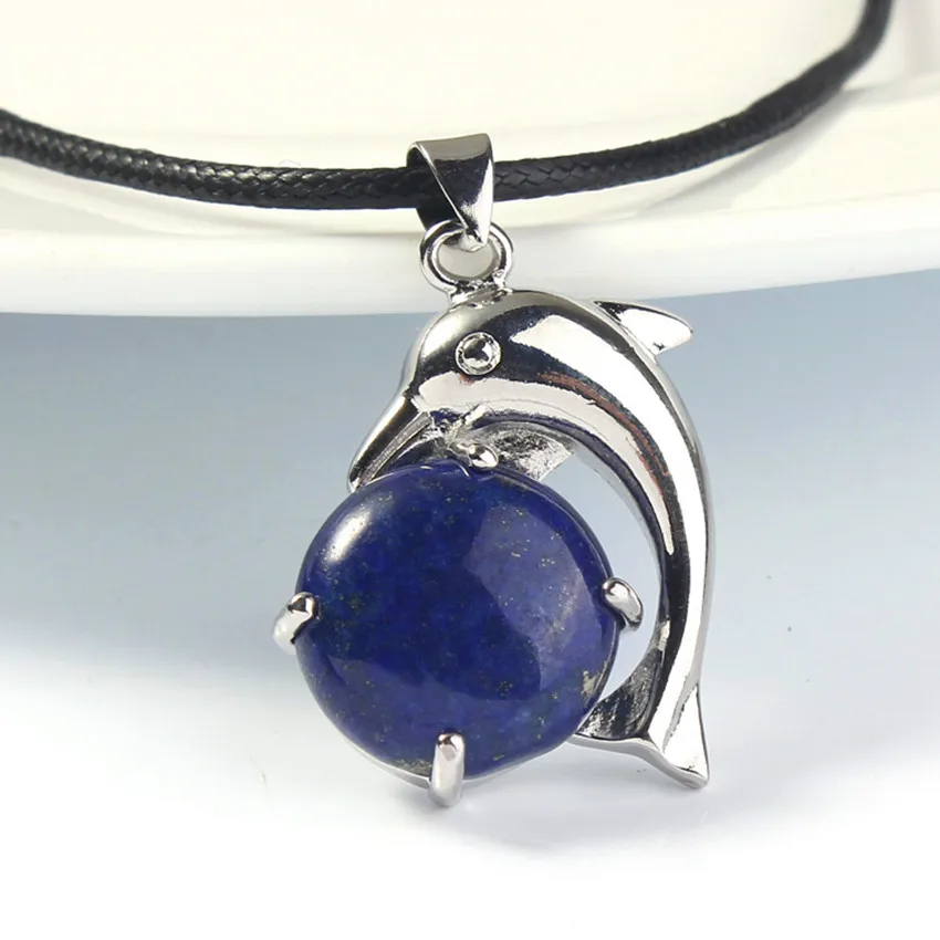 Kraft-beads New Stylish Silver Plated Lapis Lazuli Stone With Lovely Dolphin Pendant Fashion Jewelry
Kraft-beads New Stylish Silver Plated Lapis Lazuli Stone With Lovely Dolphin Pendant Fashion Jewelry