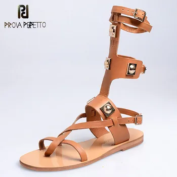 Prova Perfetto Top Quality Real Leather Pure Color Sandals Woman Rome Shoe Narrow Band T-Strap Women Gladiators Sandals Boots
Prova Perfetto Top Quality Real Leather Pure Color Sandals Woman Rome Shoe Narrow Band T-Strap Women Gladiators Sandals Boots