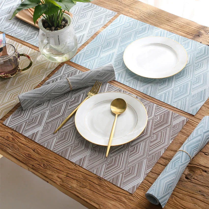 4Pcs/Lot Fashion PVC Placemat Insulation Non-slip Dining Table Mat Pot Bowl Plate Pads Drink Coasters Washable Placemat
4Pcs/Lot Fashion PVC Placemat Insulation Non-slip Dining Table Mat Pot Bowl Plate Pads Drink Coasters Washable Placemat