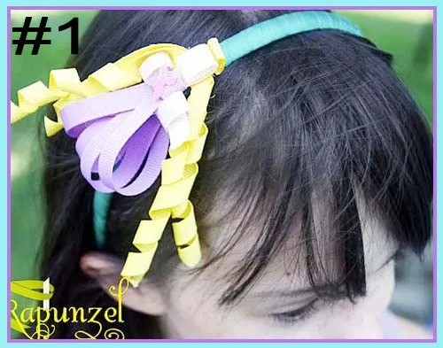 

free shipping 30pcs ribbon sculpture headbands princess ribbon character headbands inspired girl ribbon sculptures