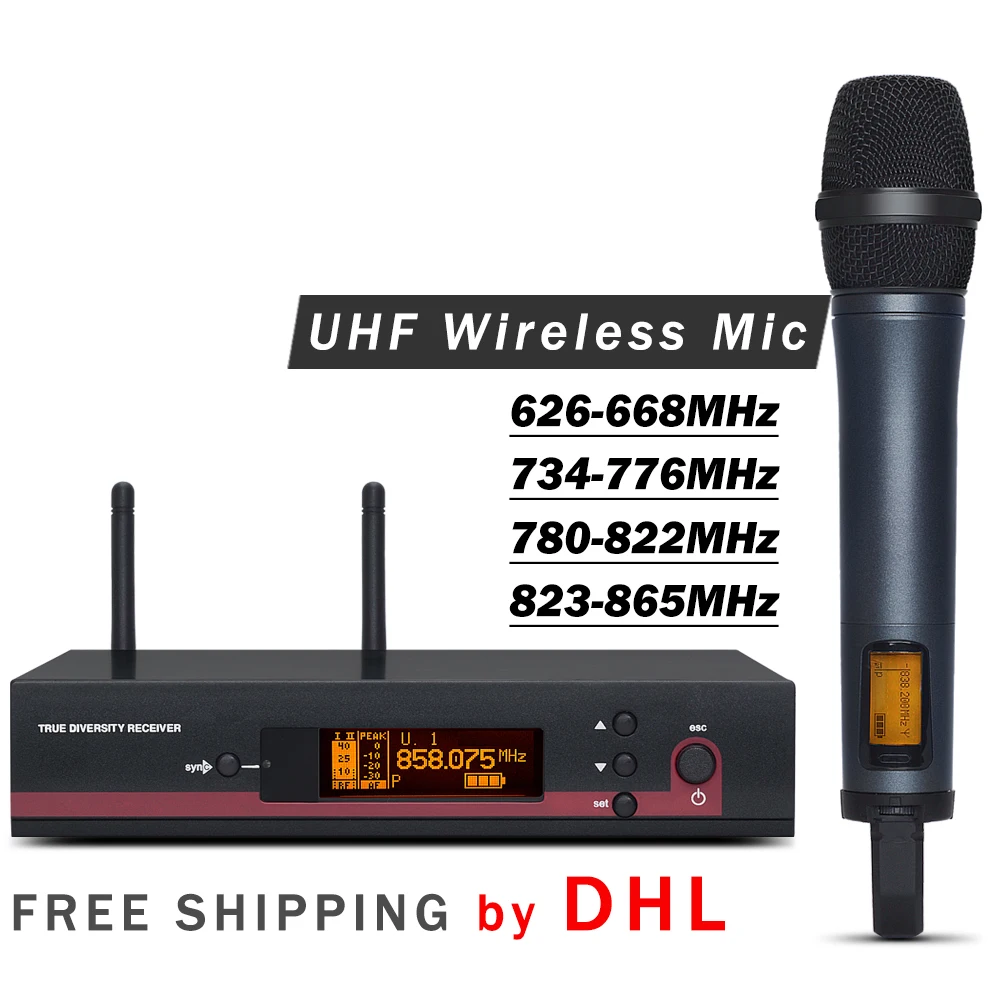 FREE SHIPPING BY DHL !! TWO COLOR !! Professional 135 G3 UHF Wireless Single Handheld Microphone System with Aluminum Case
FREE SHIPPING BY DHL !! TWO COLOR !! Professional 135 G3 UHF Wireless Single Handheld Microphone System with Aluminum Case