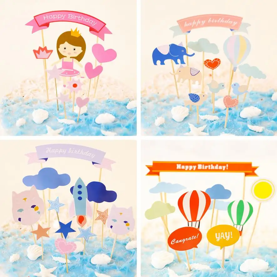 Happy Birthday Cake Toppers Stickers Cartoon baby shower party decoration party favor for sweet girls birthday party supplies
Happy Birthday Cake Toppers Stickers Cartoon baby shower party decoration party favor for sweet girls birthday party supplies